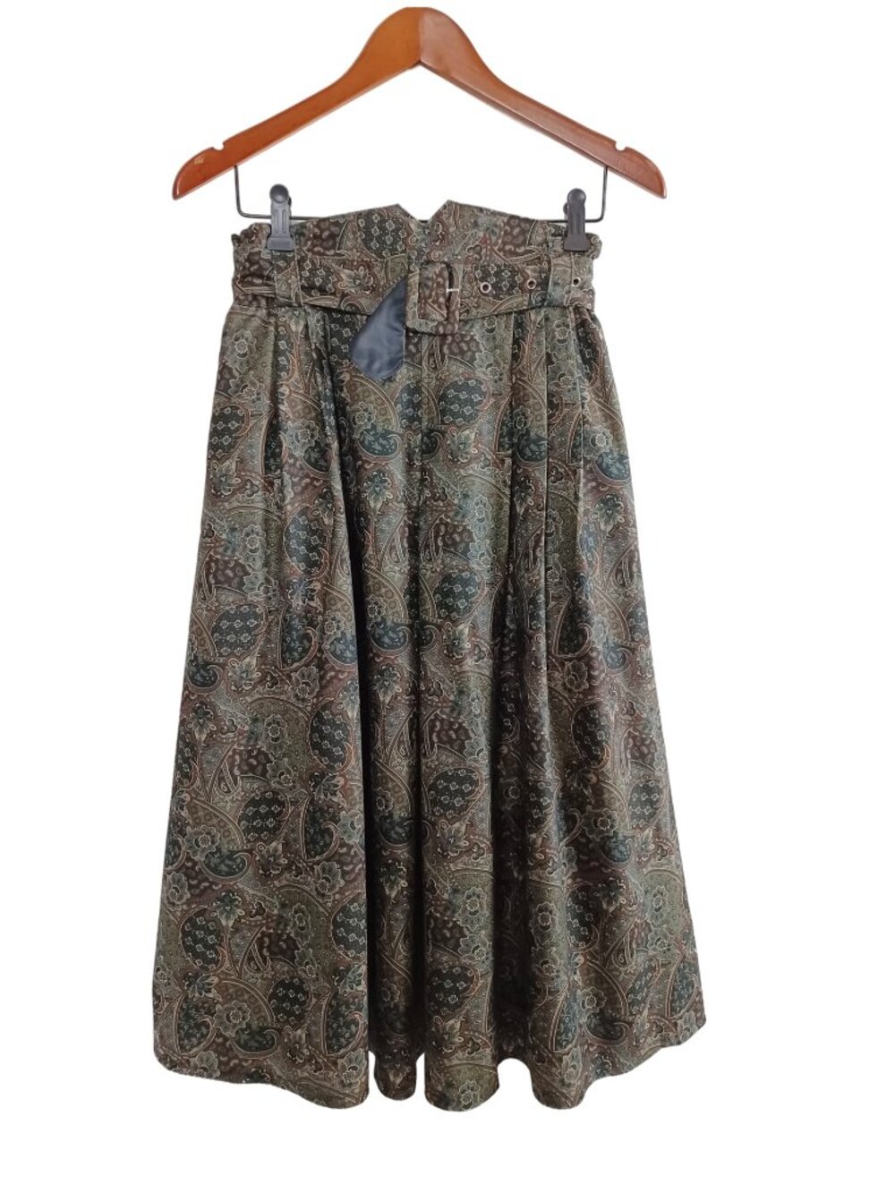 Goldboat Paisley Floral Pleated Midi Skirt